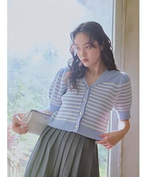 Amazon | [ファーファー] セーラーカラーニットプルオーバー